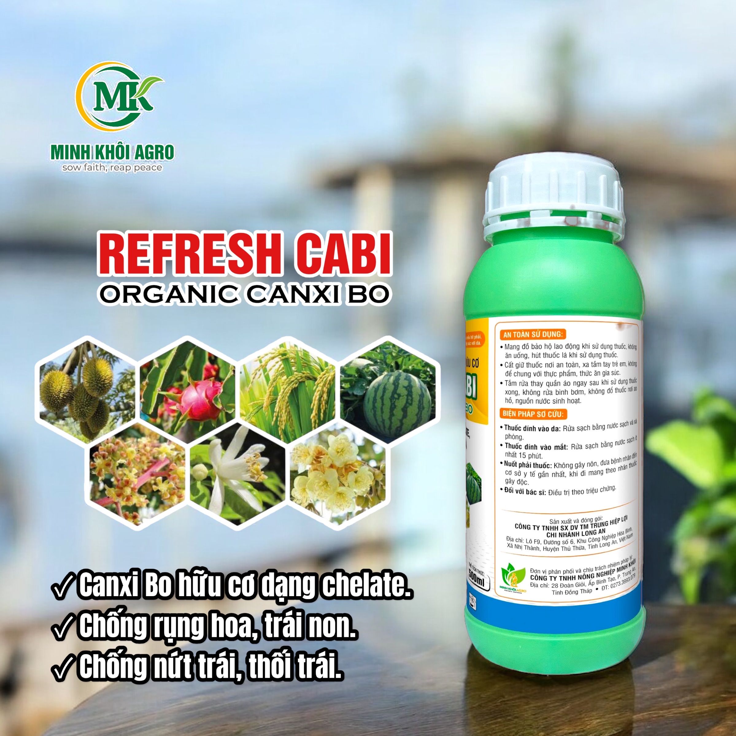 Phân bón hữu cơ Refresh Cabi - Chai 500ml